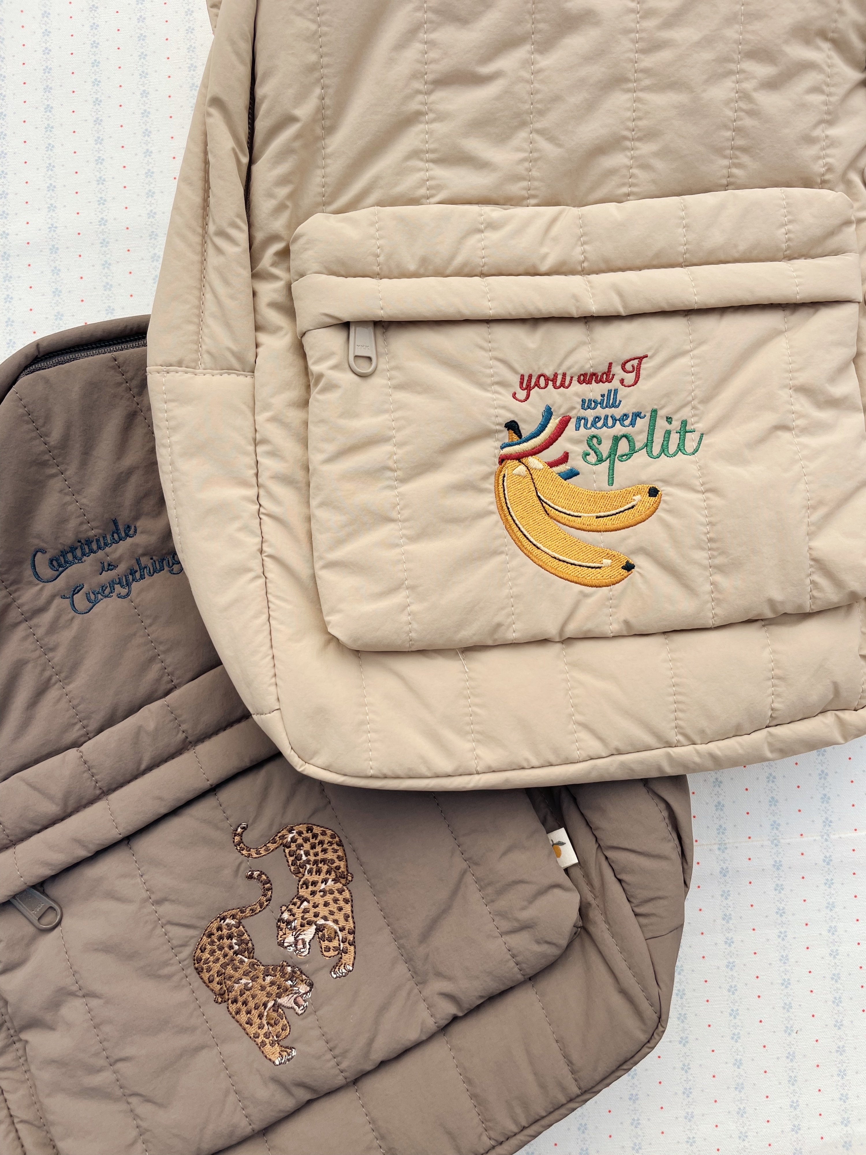 【Konges Sløjd】JUNO QUILTED BACKPACK MIDI - WALNUT