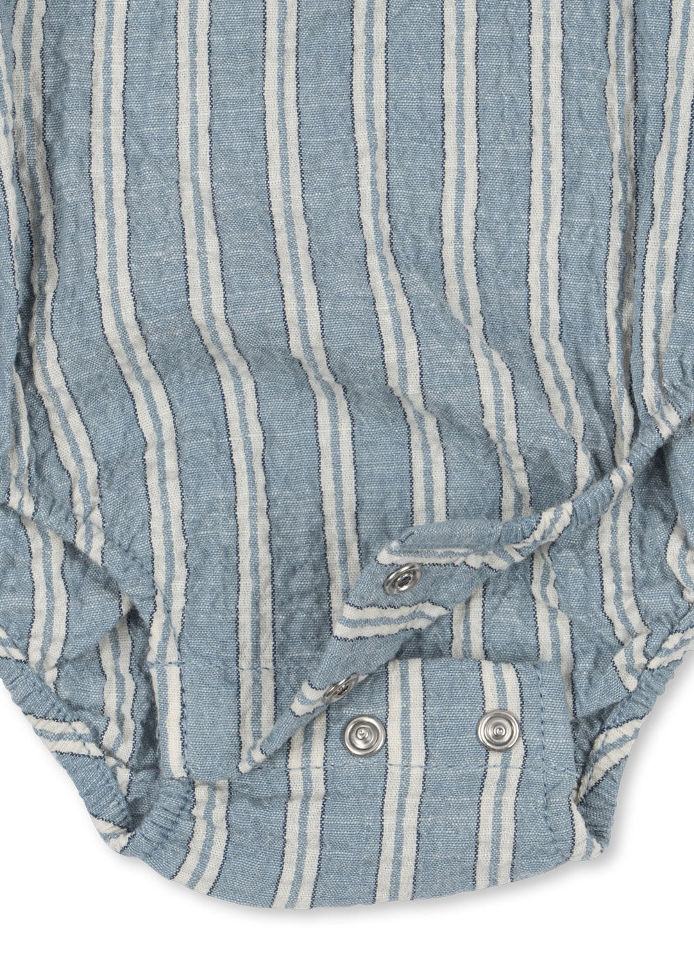【Konges Sløjd / コンゲススロイド】 ELLIOT ROMPER GOTS - TRIO BLEU STRIPE｜出産祝い オーガニックコットン ロンパース