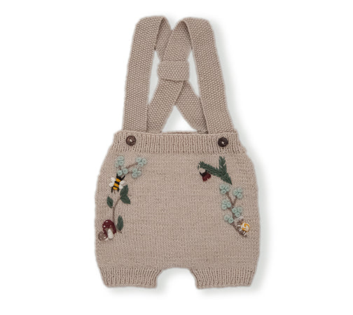 【shirleybredal】Woodland suspender shorts - Oats